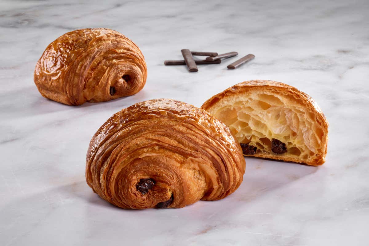 Pain au Chocolat realizzato con Dolce Mix - Gran Croissant Pro della linea Faridea